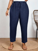 Calça Feminina Com Elastico Na Cintura Lídia Plus Size