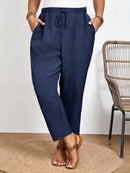 Calça Feminina Com Elastico Na Cintura Lídia Plus Size