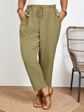 Calça Feminina Com Elastico Na Cintura Lídia Plus Size