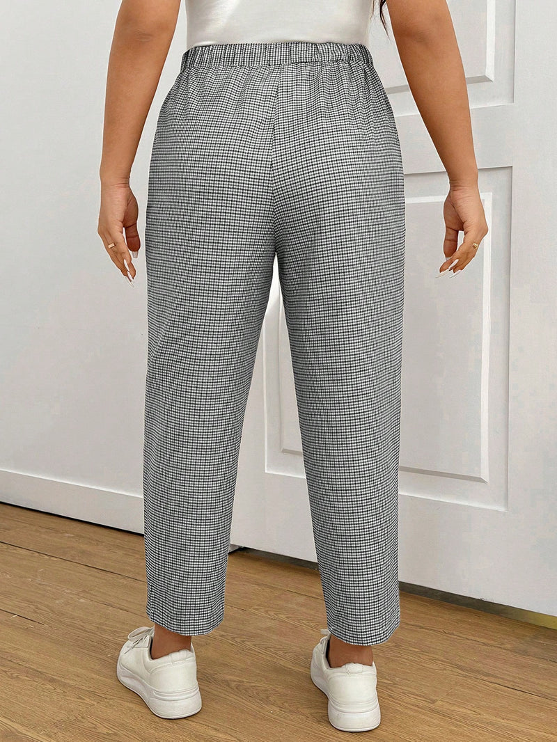 Calça Feminina Com Elastico Na Cintura Lídia Plus Size