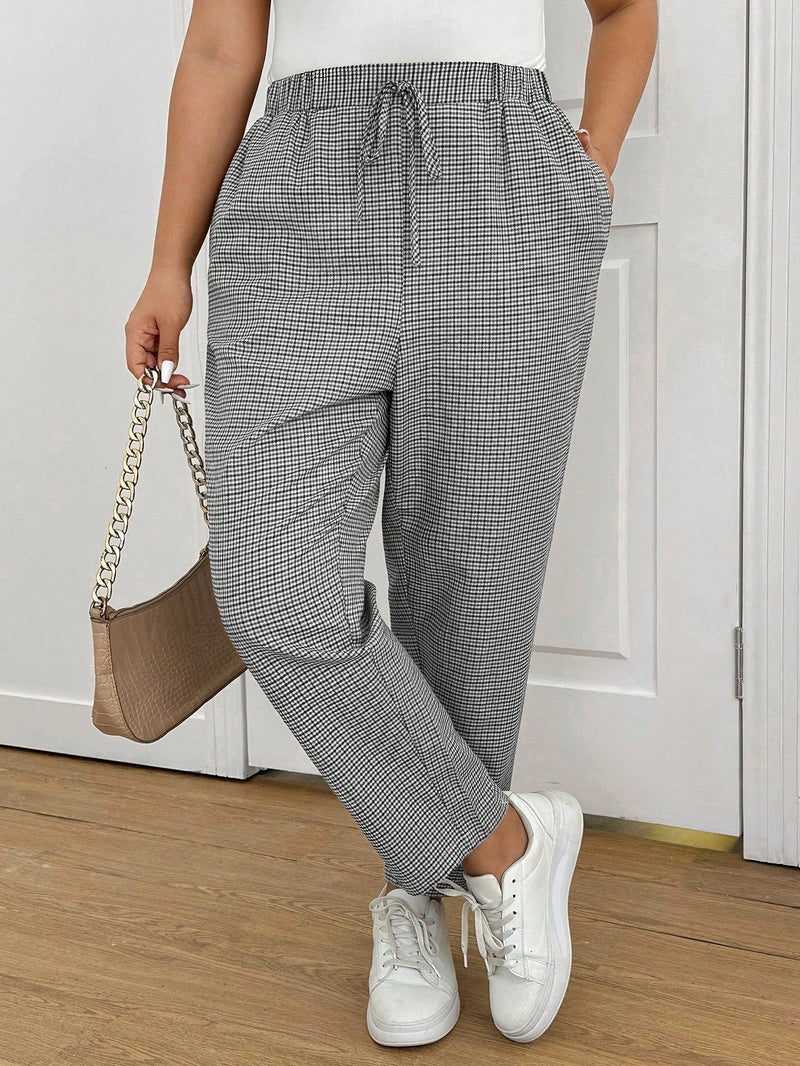 Calça Feminina Com Elastico Na Cintura Lídia Plus Size