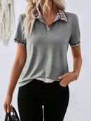 Camisa Feminina Listrada Com Botões Frontais - Leoni