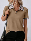 Camisa Feminina Listrada Com Botões Frontais - Leoni