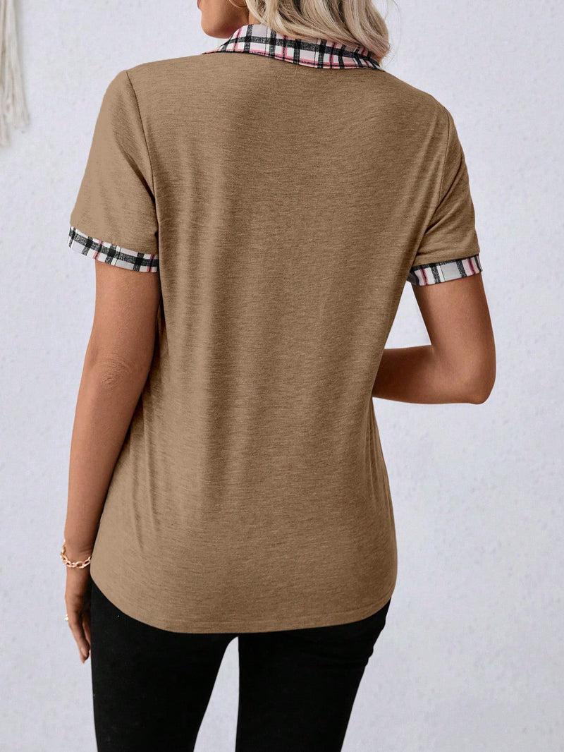 Camisa Feminina Listrada Com Botões Frontais - Leoni