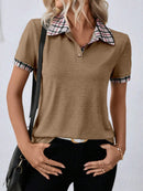 Camisa Feminina Listrada Com Botões Frontais - Leoni