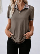 Camisa Feminina Listrada Com Botões Frontais - Leoni