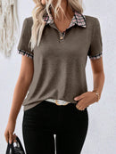 Camisa Feminina Listrada Com Botões Frontais - Leoni