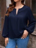 Camisa Feminina lisa manga longa Gracia. Plus Size