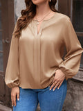 Camisa Feminina lisa manga longa Gracia. Plus Size