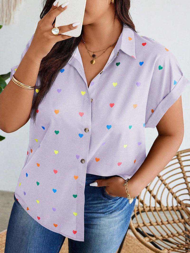 Camisa Feminina manga morcego e botões frontais Bianca. Plus Size