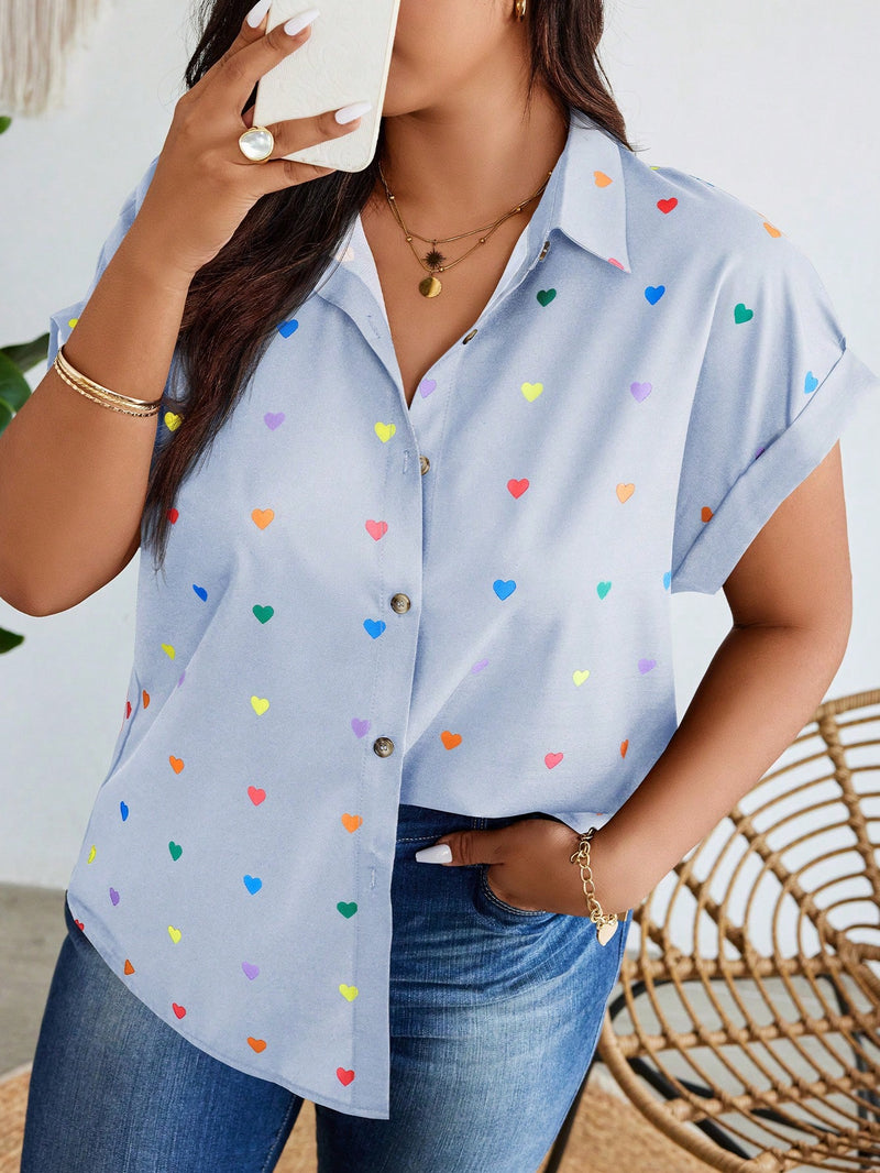 Camisa Feminina manga morcego e botões frontais Bianca. Plus Size