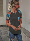 Camisa Feminina Estilo Casual com Detalhes em Blocos de Cor - Jaqueline