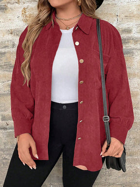 Camisa Feminina casual com botão frontal - Calyra. Plus Size
