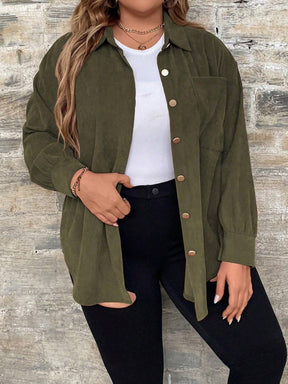 Camisa Feminina casual com botão frontal - Calyra. Plus Size