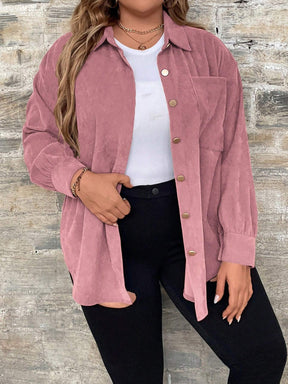 Camisa Feminina casual com botão frontal - Calyra. Plus Size