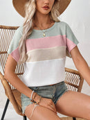 Camisa feminina com Bloco de Cores e Contraste Fresco - Camila