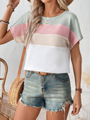 Camisa feminina com Bloco de Cores e Contraste Fresco - Camila