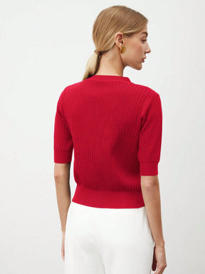 Cardigan Feminina De Tricô Com Botões na Frente - Maidé