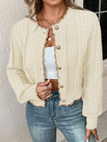 Cardigan Feminina com Design de Botão em Formato de Coração - Kaily