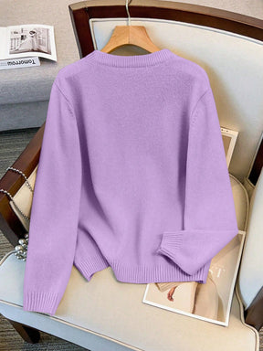 Cardigan Feminina de Manga Longa Gola Redonda - Jaky. Plus Size