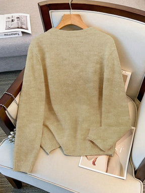 Cardigan Feminina de Manga Longa Gola Redonda - Jaky. Plus Size