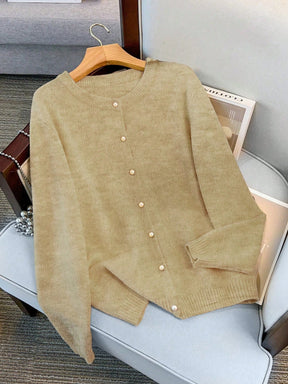 Cardigan Feminina de Manga Longa Gola Redonda - Jaky. Plus Size