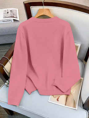 Cardigan Feminina de Manga Longa Gola Redonda - Jaky. Plus Size