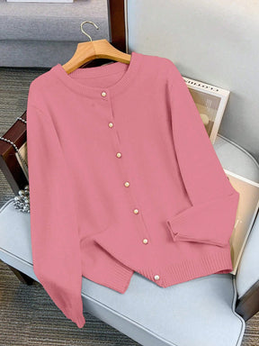 Cardigan Feminina de Manga Longa Gola Redonda - Jaky. Plus Size