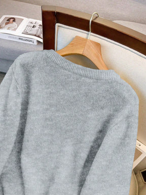 Cardigan Feminina de Manga Longa Gola Redonda - Jaky. Plus Size