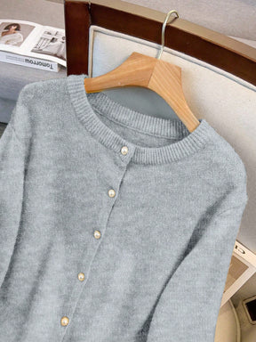 Cardigan Feminina de Manga Longa Gola Redonda - Jaky. Plus Size