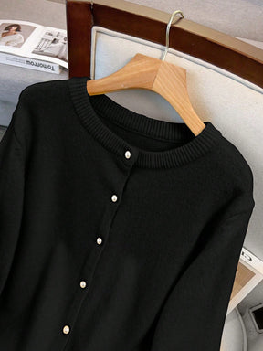 Cardigan Feminina de Manga Longa Gola Redonda - Jaky. Plus Size