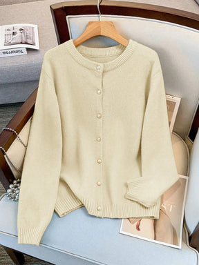 Cardigan Feminina de Manga Longa Gola Redonda - Jaky. Plus Size