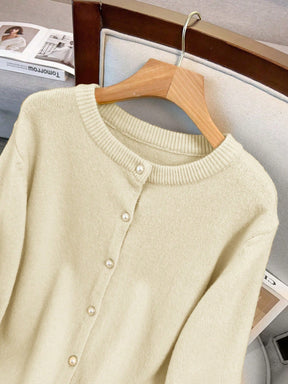 Cardigan Feminina de Manga Longa Gola Redonda - Jaky. Plus Size