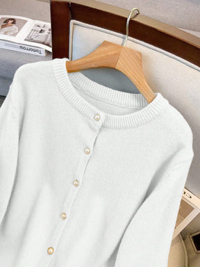 Cardigan Feminina de Manga Longa Gola Redonda - Jaky. Plus Size