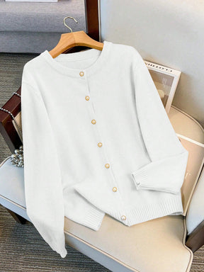 Cardigan Feminina de Manga Longa Gola Redonda - Jaky. Plus Size