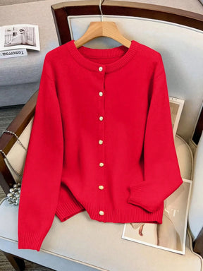 Cardigan Feminina de Manga Longa Gola Redonda - Jaky. Plus Size