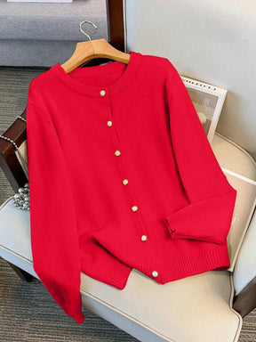 Cardigan Feminina de Manga Longa Gola Redonda - Jaky. Plus Size