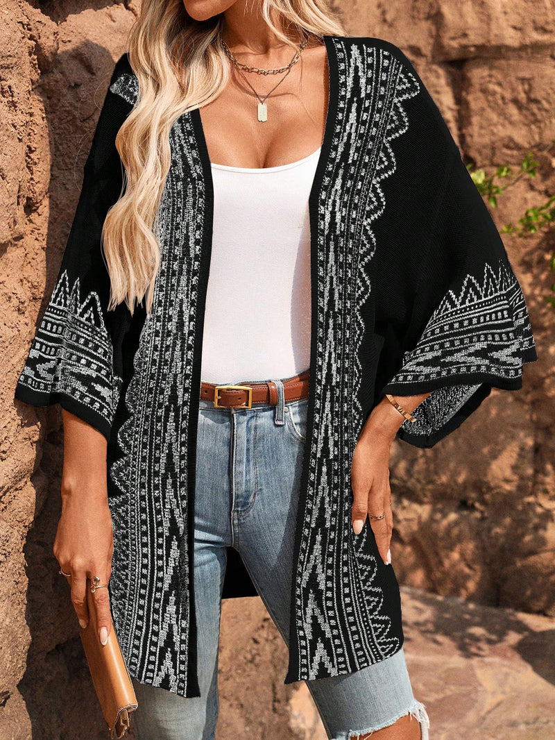 Cardigan Feminino  com Manga Sino - Safira. Plus Size
