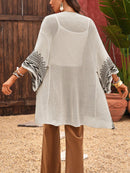 Cardigan Feminino  com Manga Sino - Safira. Plus Size