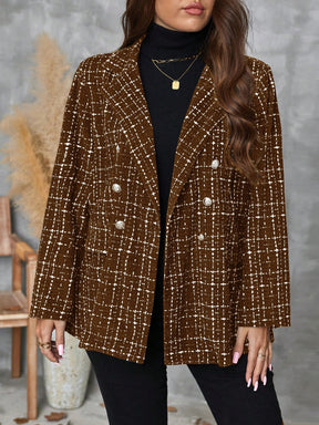 Casaco de Blazer Feminino Manga Longa e Botões na Frente - Lea. Plus Size