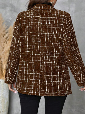 Casaco de Blazer Feminino Manga Longa e Botões na Frente - Lea. Plus Size