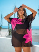 Cobertura de Praia Feminina em Tela - Charlotte. Plus Size