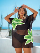 Cobertura de Praia Feminina em Tela - Charlotte. Plus Size