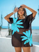 Cobertura de Praia Feminina em Tela - Charlotte. Plus Size