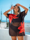 Cobertura de Praia Feminina em Tela - Charlotte. Plus Size