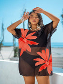 Cobertura de Praia Feminina em Tela - Charlotte. Plus Size