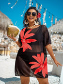 Cobertura de Praia Feminina em Tela - Charlotte. Plus Size