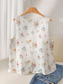 Colete Feminino Sem Mangas com Amarração na Frente - Cristina. Plus Size