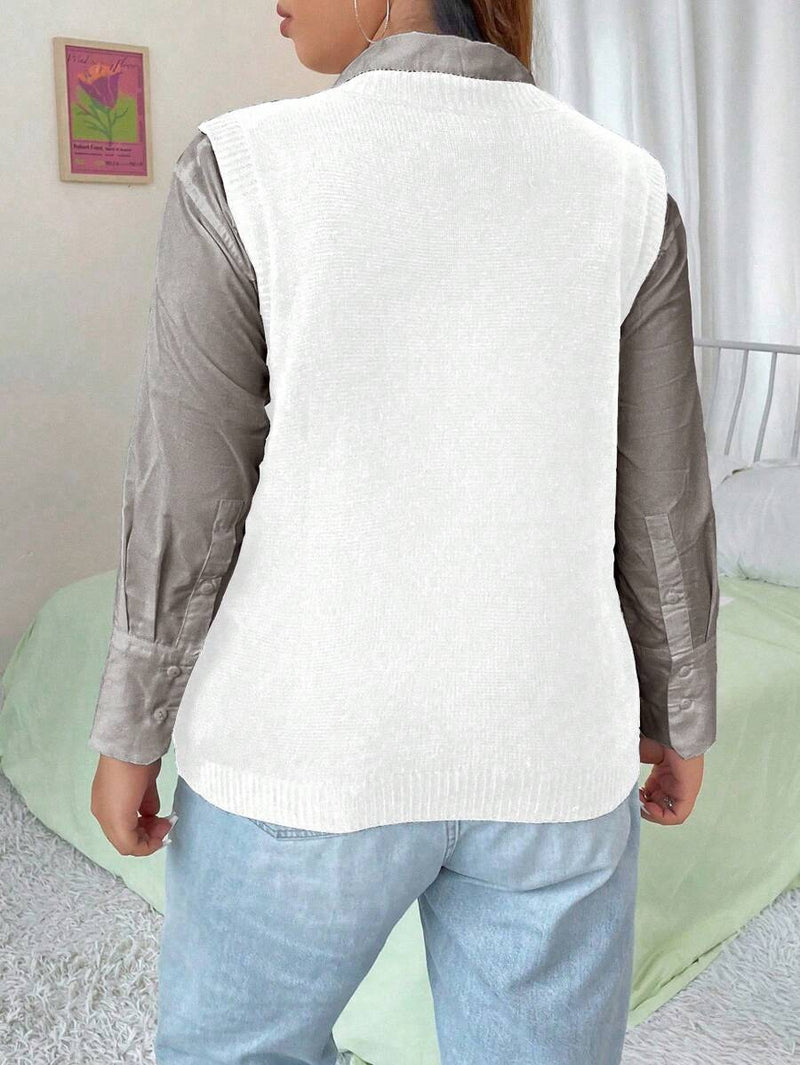 Colete Feminino Gola V Lucia Plus Size