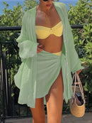 Conjunto Feminino 2 peças Camisa e Mini Saia - Rebeka